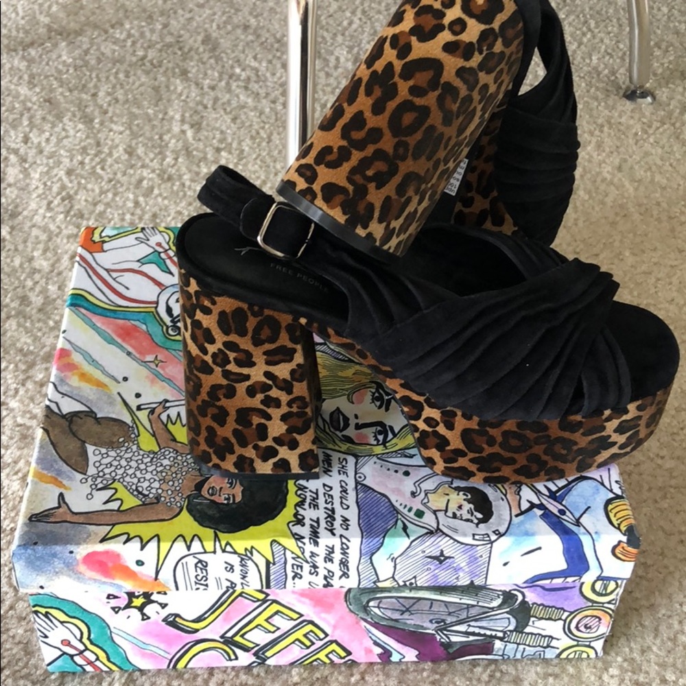 Jeffrey Campbell for FREE PEOPLE black platforms